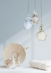 Eustoma Pendant Light - Nickel & Blue/Nickel & Transparent Finish