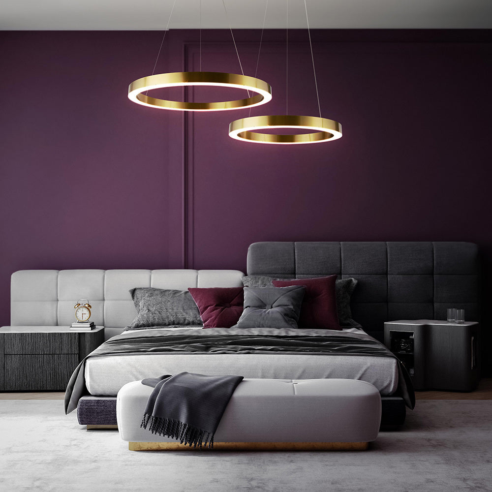 Saturno Small/Medium/Large LED Hanging Light - Brass Finish