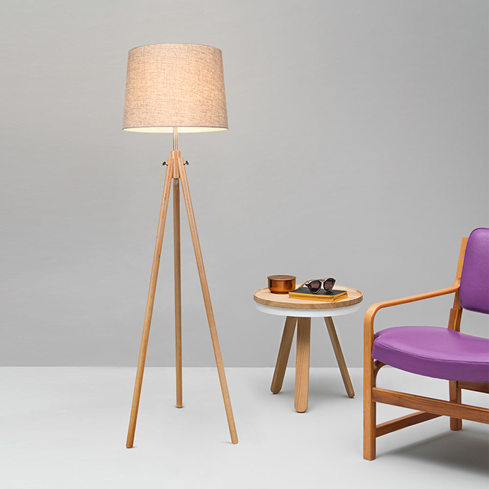 Calvin Floor lamp E27 - Beige/Black Finish