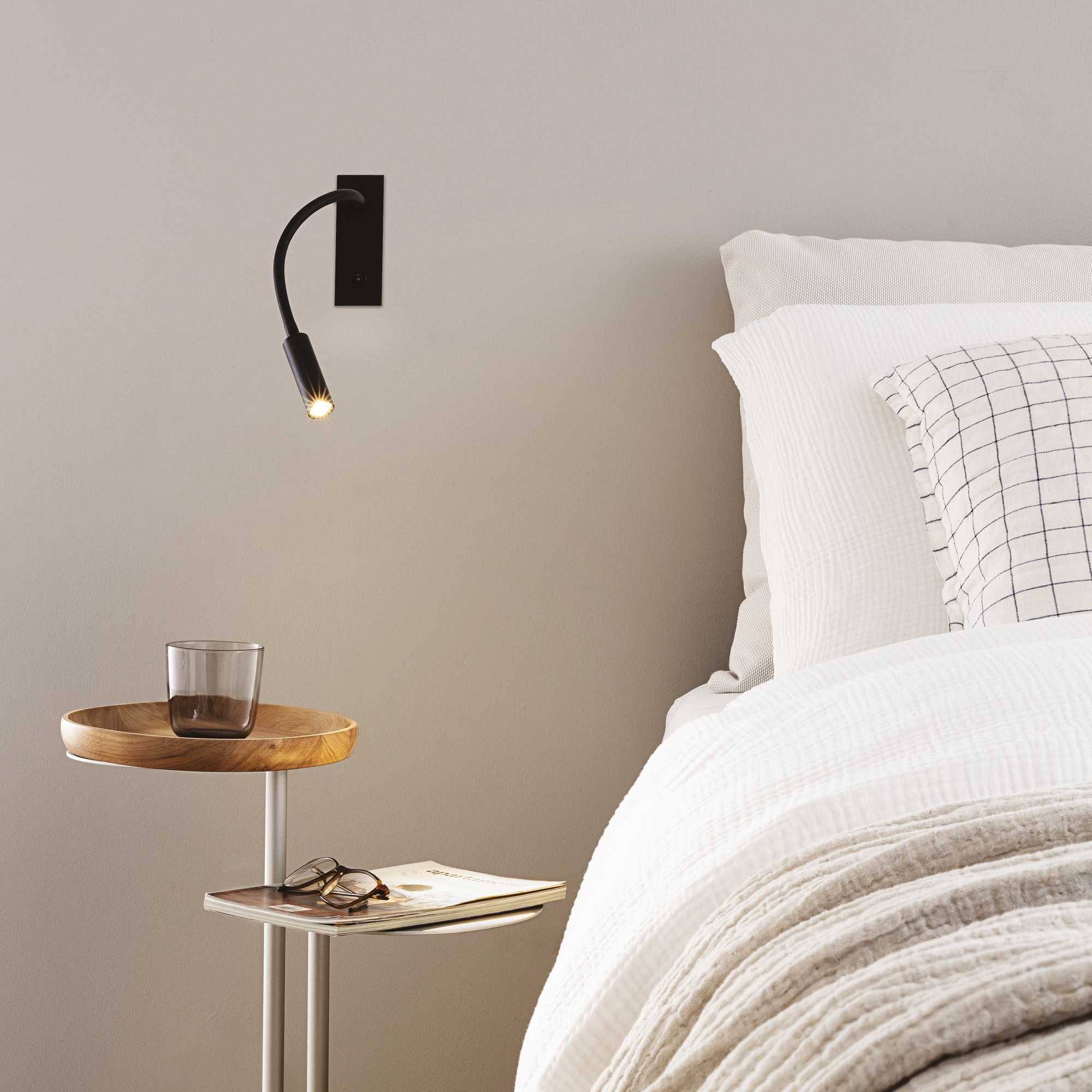 IO Reading Light - White/Black Finish - Cusack Lighting