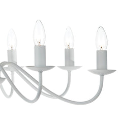 Irwin 8 Light Pendant Dual Mount White