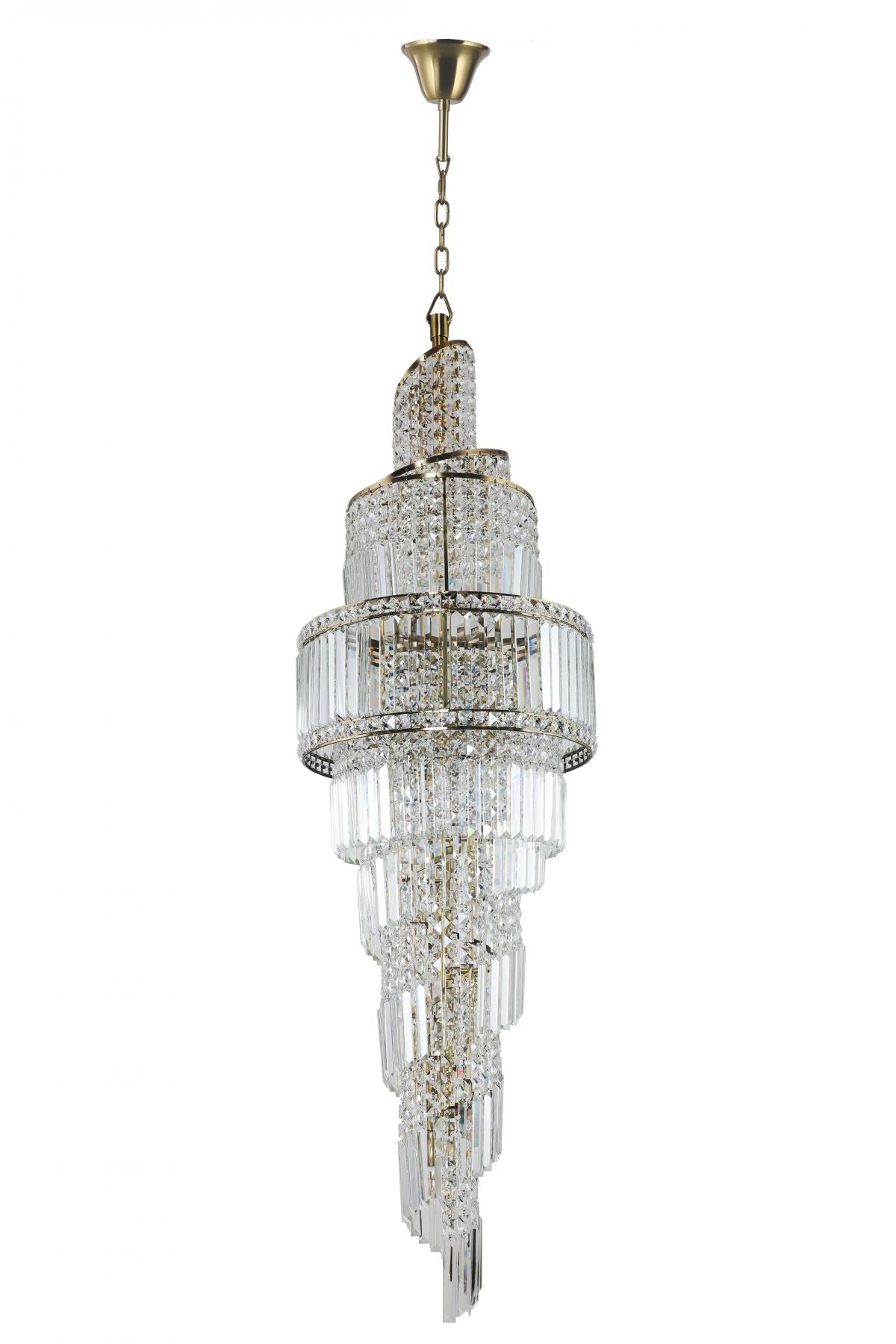 Elizabeth 19Lt/24Lt Crystal Pendant - Satin/Gold/Antique Brass/Polished Chrome