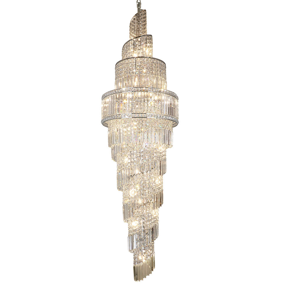 Elizabeth 19Lt/24Lt Crystal Pendant - Satin/Gold/Antique Brass/Polished Chrome