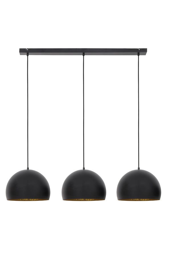 Jaicey 3Lt Hanging Lamp - Matt Black & Gold Finish