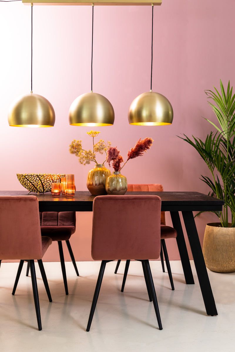 Jaicey 3Lt Hanging Lamp - Matt Gold Finish