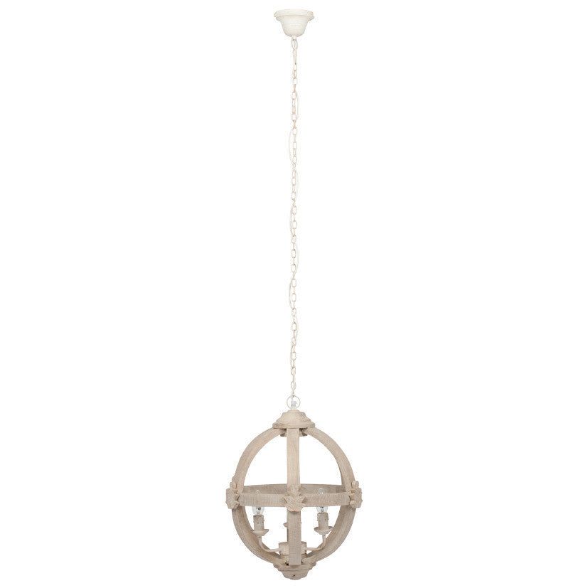Javier Small Round Wooden Electrified Centre Ceiling Light