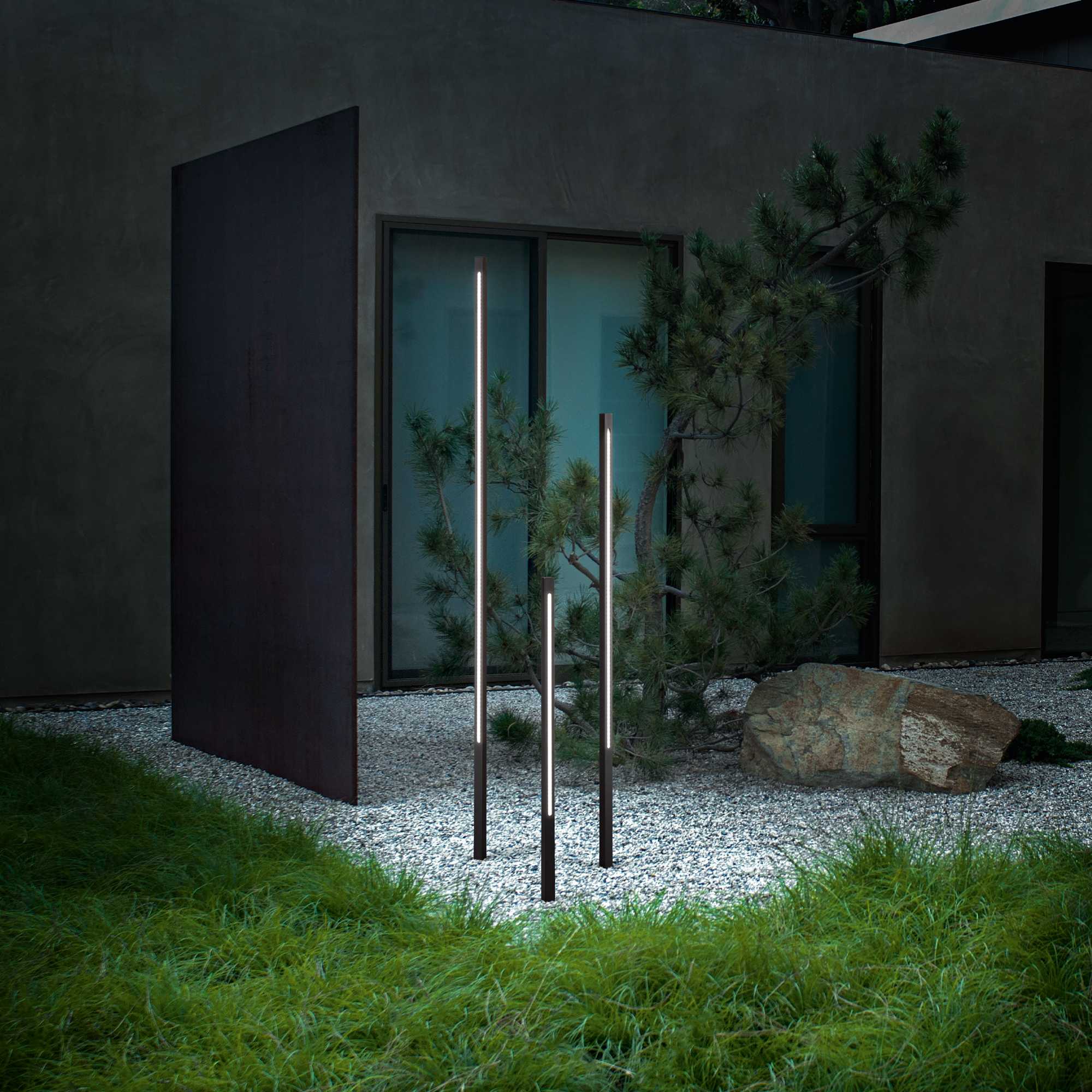 Jedi Bollard Small/Medium/Large - Anthracite/Black Finish - Cusack Lighting