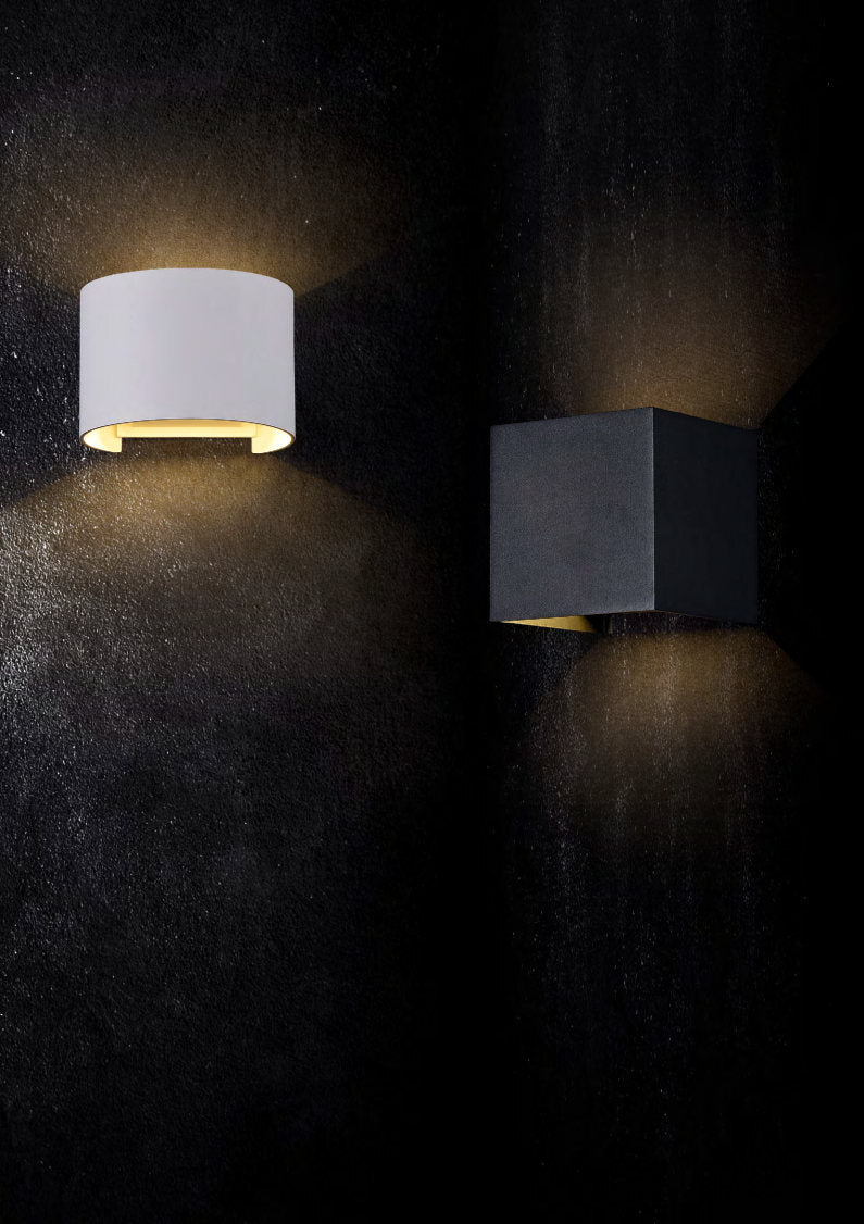 Fulton LED Up/Down Outdoor Wall Light- Black/ White Finishes