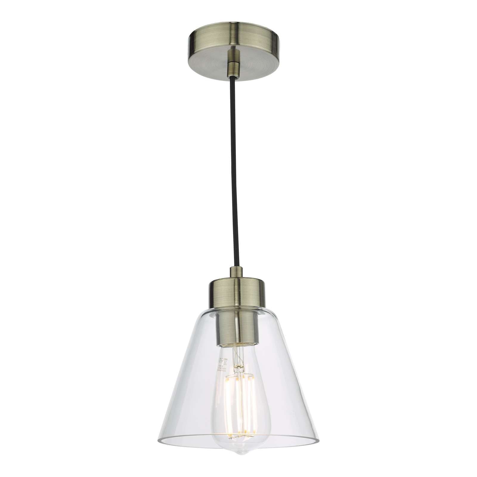 Jie 1 Light Pendant Antique Brass