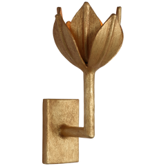 Alberto LED Wall Sconce - Gold Leaf/ Plaster White