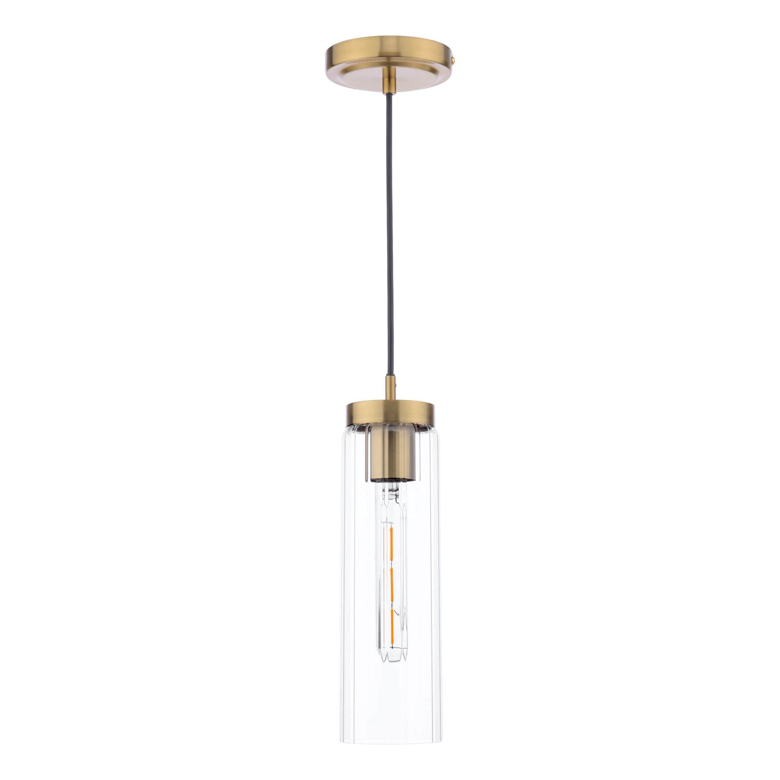 Jodelle Pendant Polished Bronze & Glass