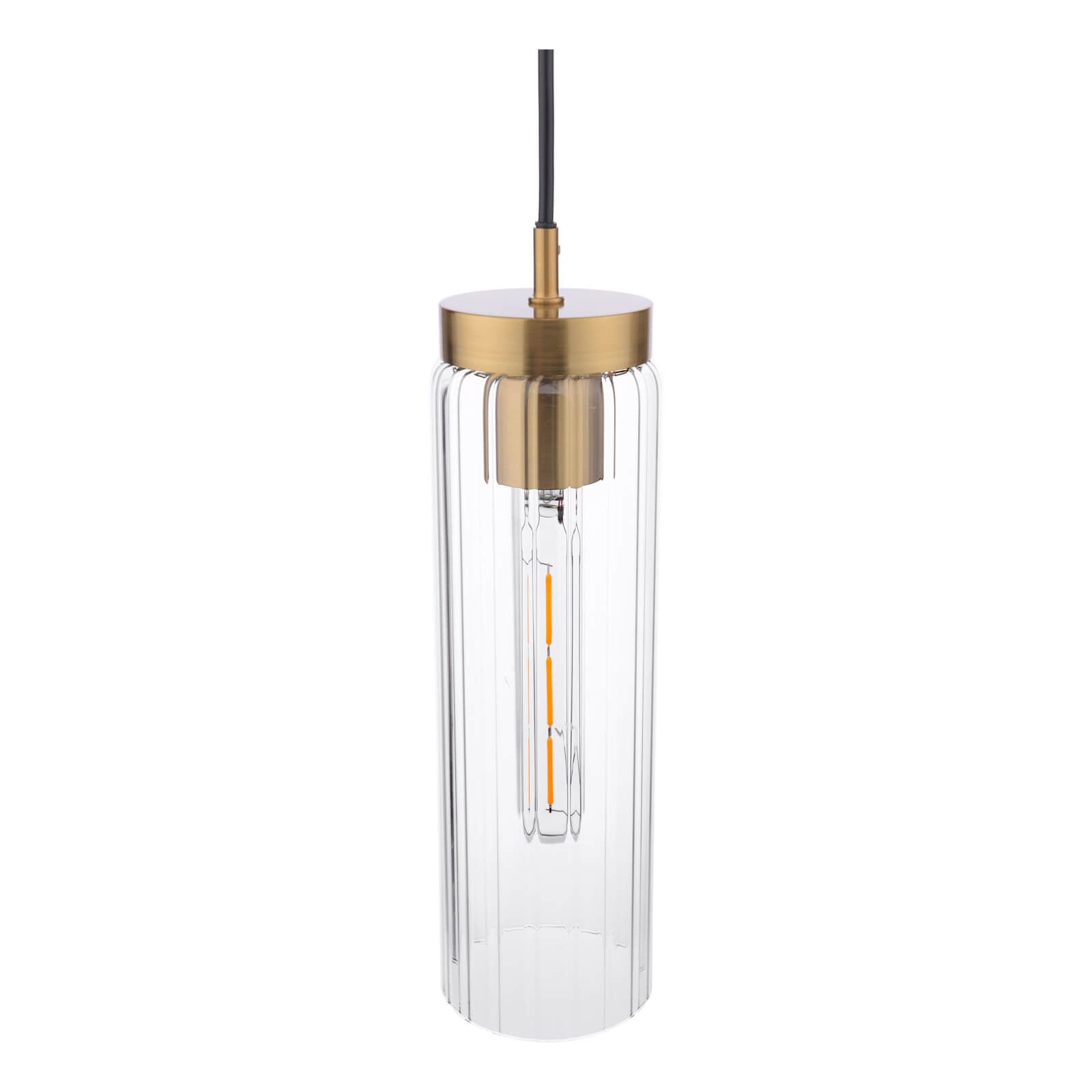 Jodelle Pendant Polished Bronze & Glass