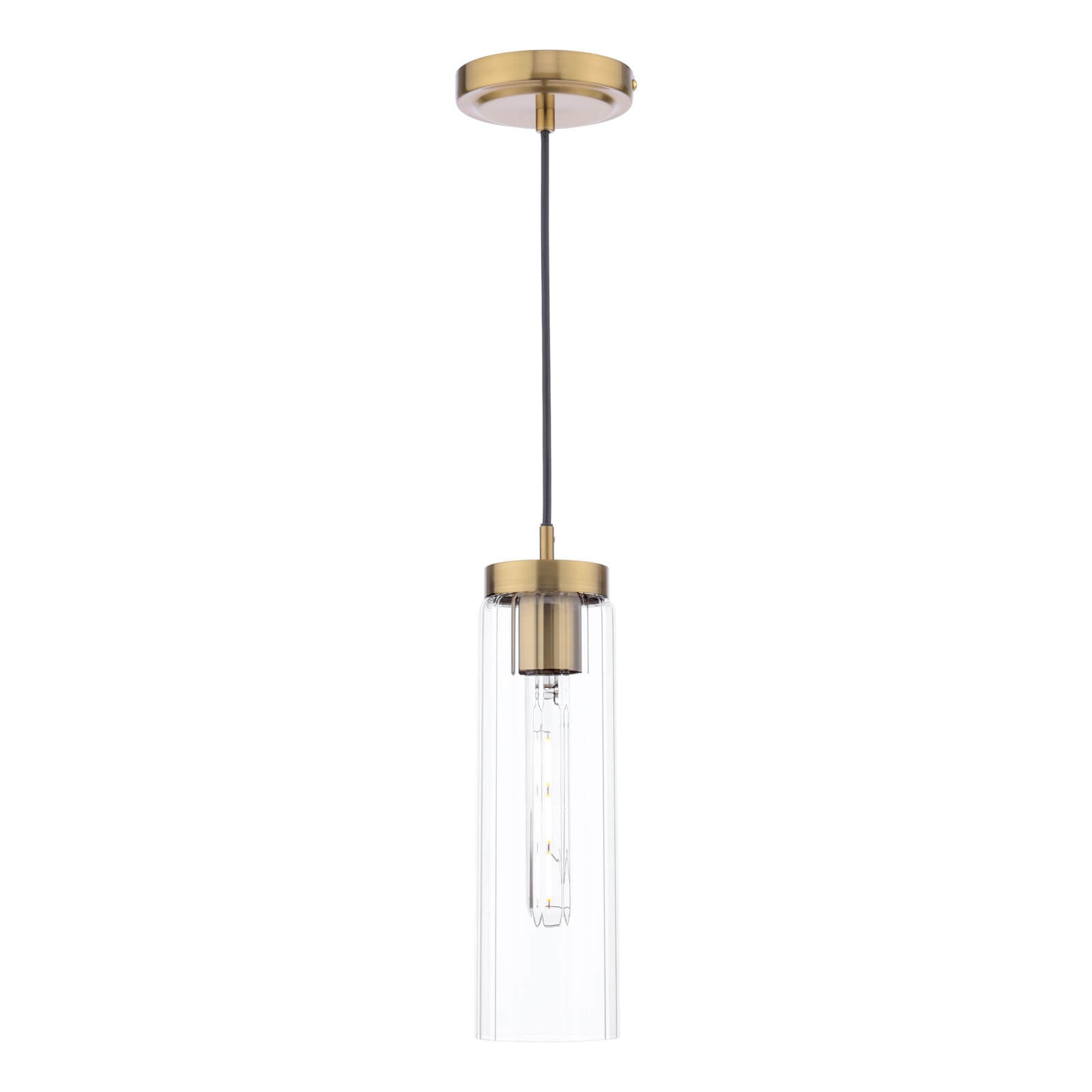 Jodelle Pendant Polished Bronze & Glass