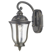 Dar Johnson Wall Bracket Lantern Black Gold IP44 - Cusack Lighting