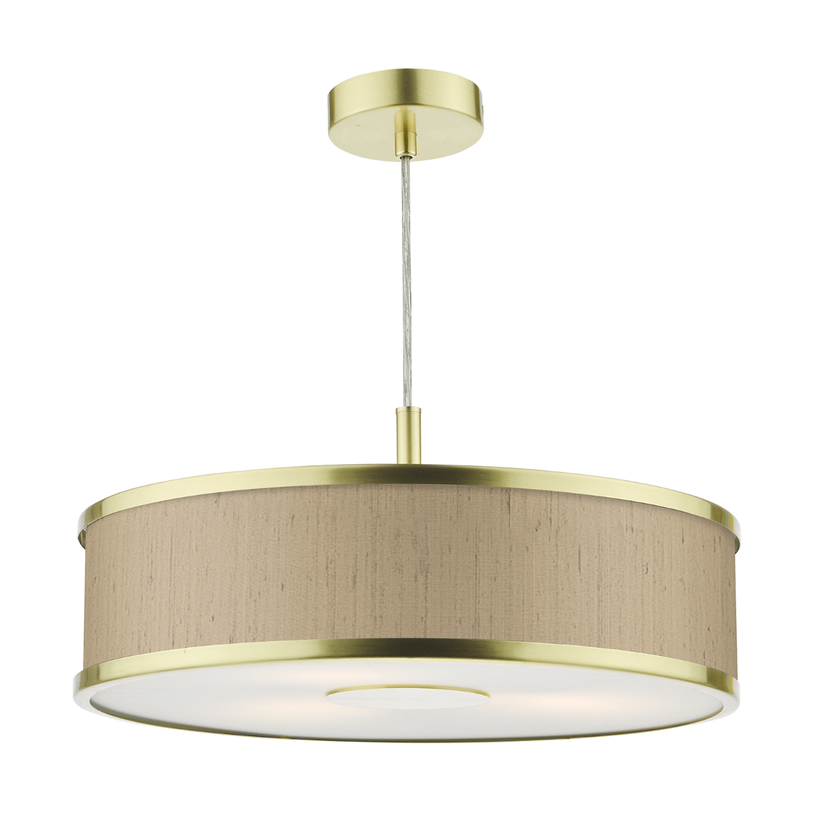 Jolyon 3/6Lt Pendant Brushed Brass With Bespoke Various Finishes E27