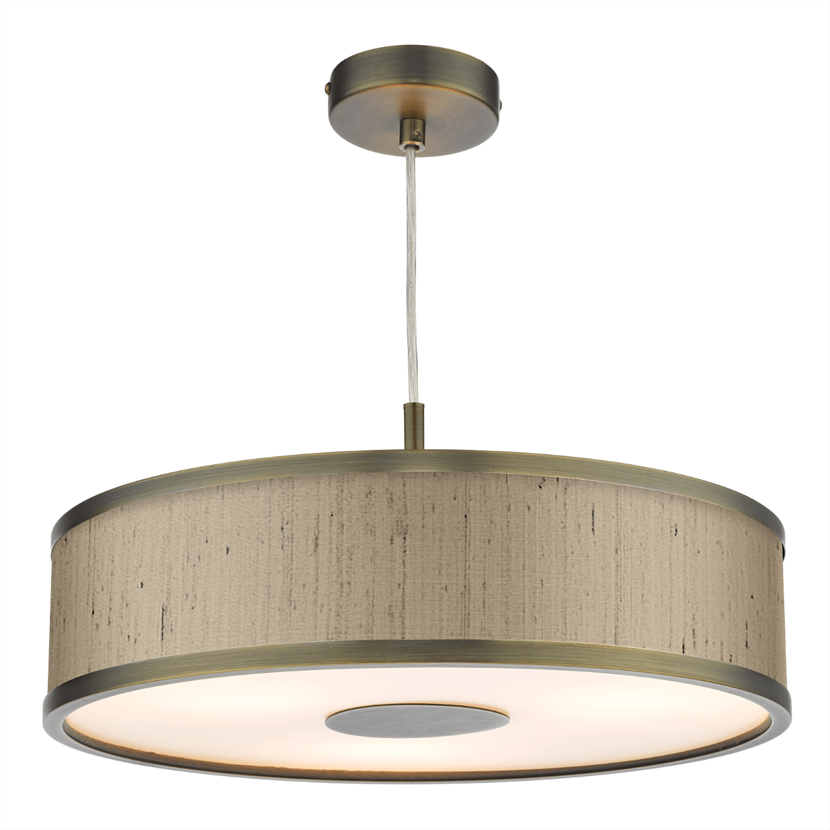 Jolyon 3/4Lt Pendant Brushed Brass With Bespoke Various Finishes E27