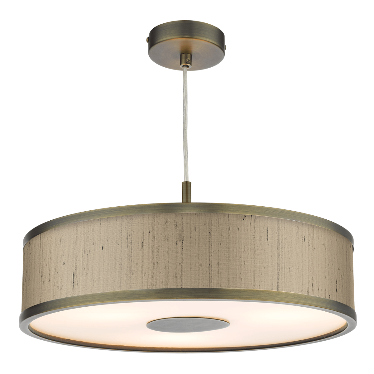 Jolyon 3/6Lt Pendant Brushed Brass With Bespoke Various Finishes E27