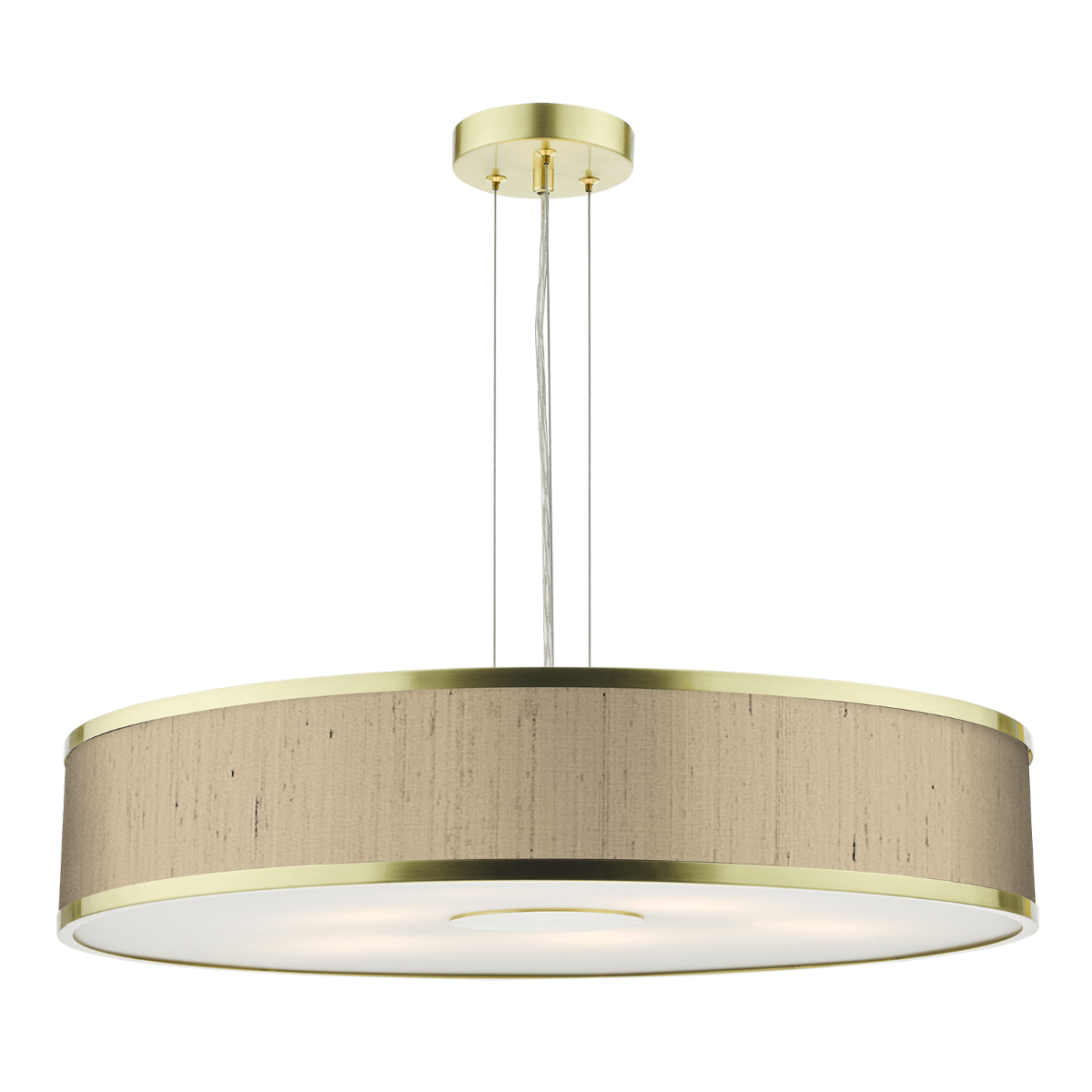 Jolyon 3/6Lt Pendant Brushed Brass With Bespoke Various Finishes E27