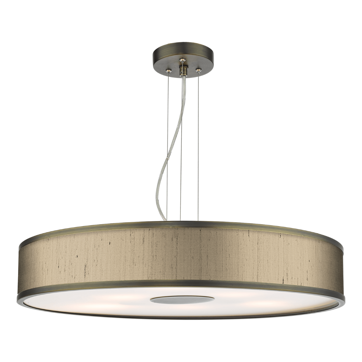 Jolyon 3/4Lt Pendant Brushed Brass With Bespoke Various Finishes E27