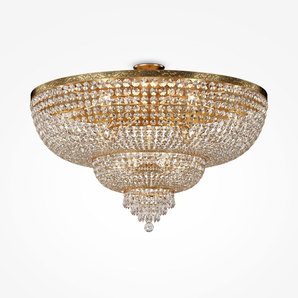 Palace Semi Flush 14/18lt Crystal Chandelier