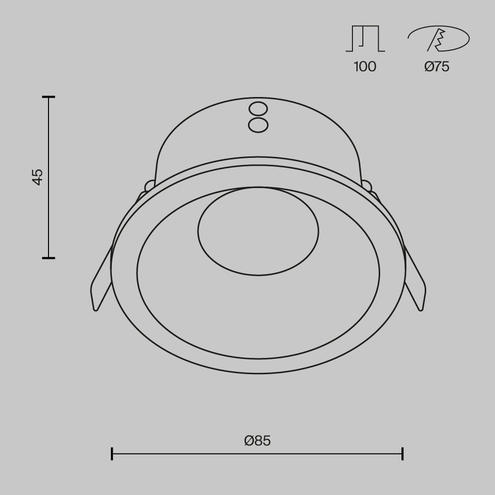 Zoom Downlight  GU10 1x10W