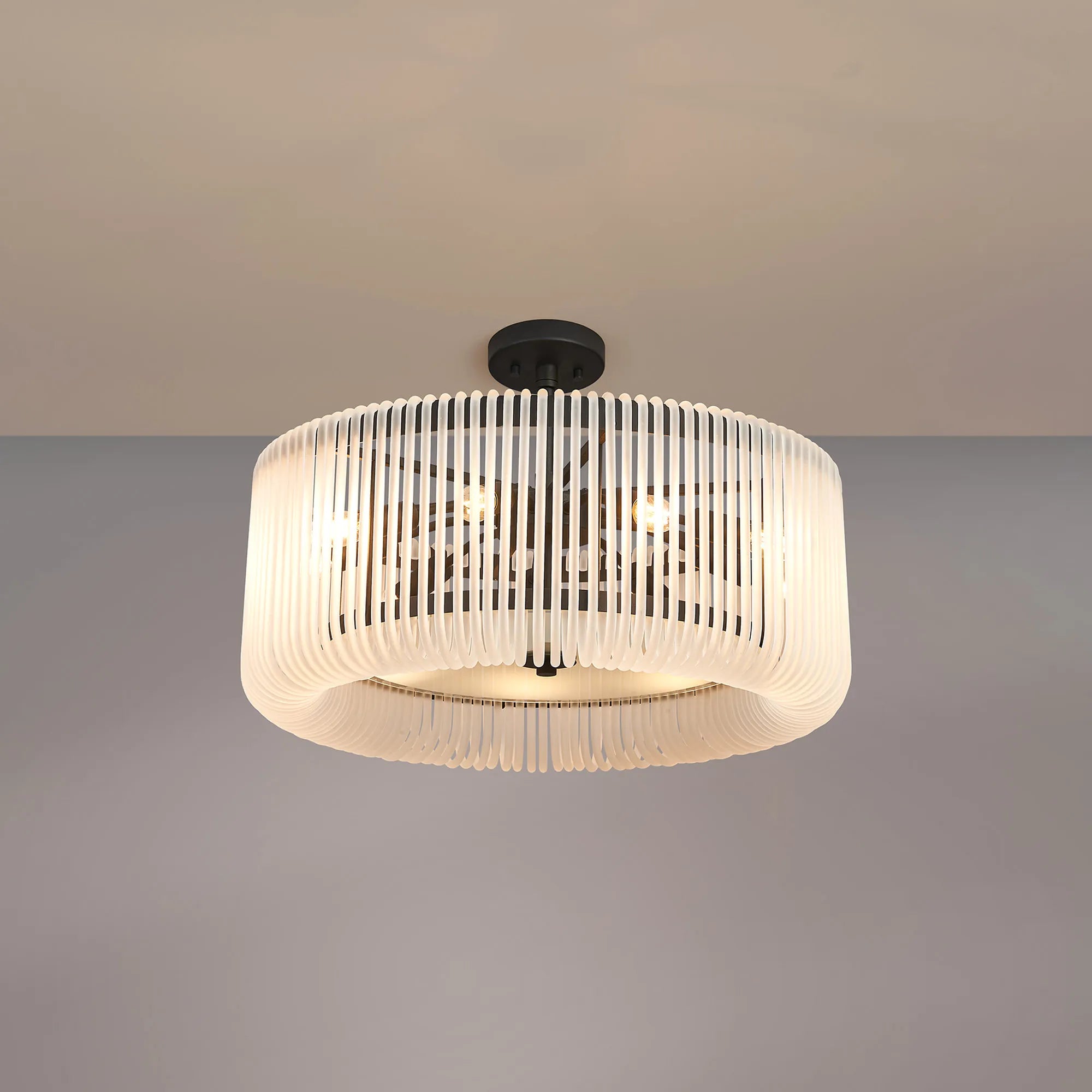 Jonas 9/12/15 Lt Round Pendant/Semi Ceiling- Various Finishes & Sizes