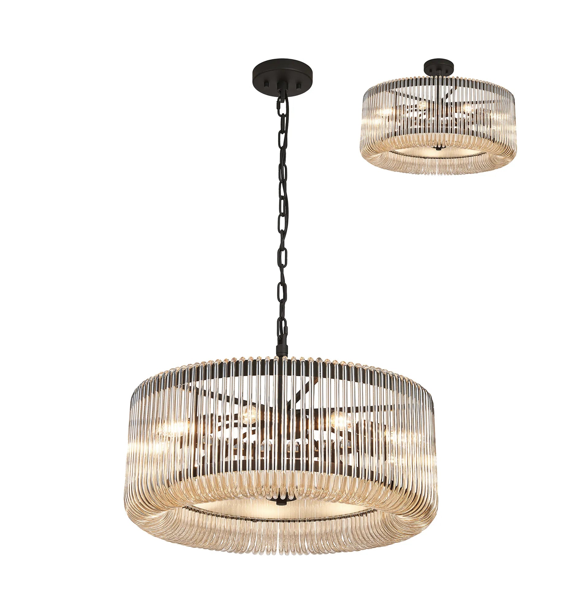 Jonas 9/12/15 Lt Round Pendant/Semi Ceiling- Various Finishes & Sizes
