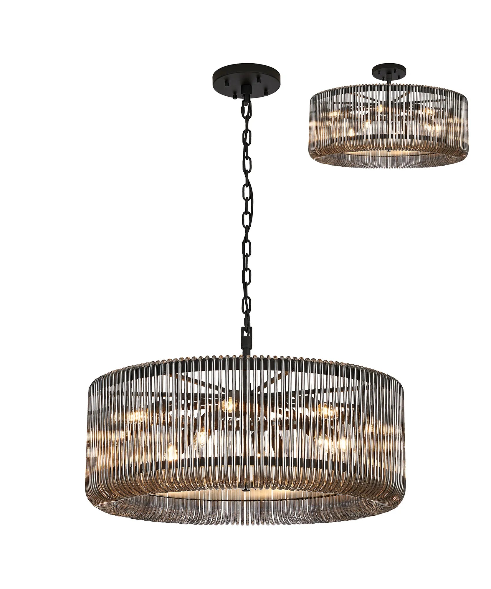 Jonas 9/12/15 Lt Round Pendant/Semi Ceiling- Various Finishes & Sizes
