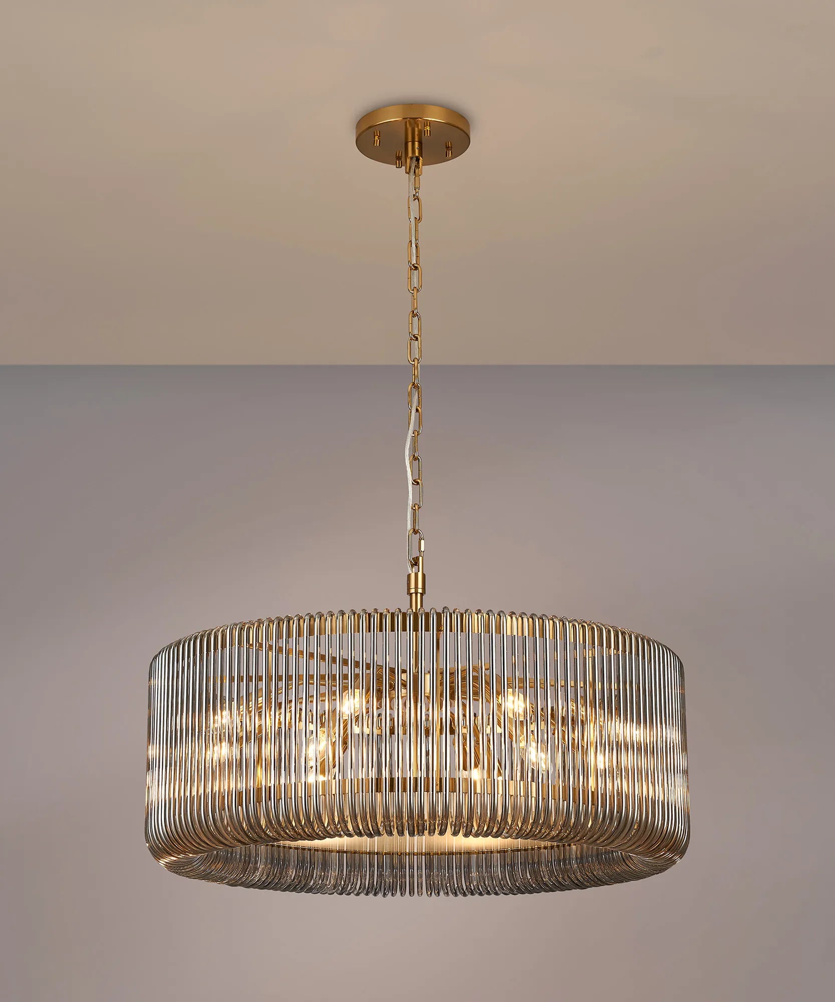 Jonas 9/12/15 Lt Round Pendant/Semi Ceiling- Various Finishes & Sizes