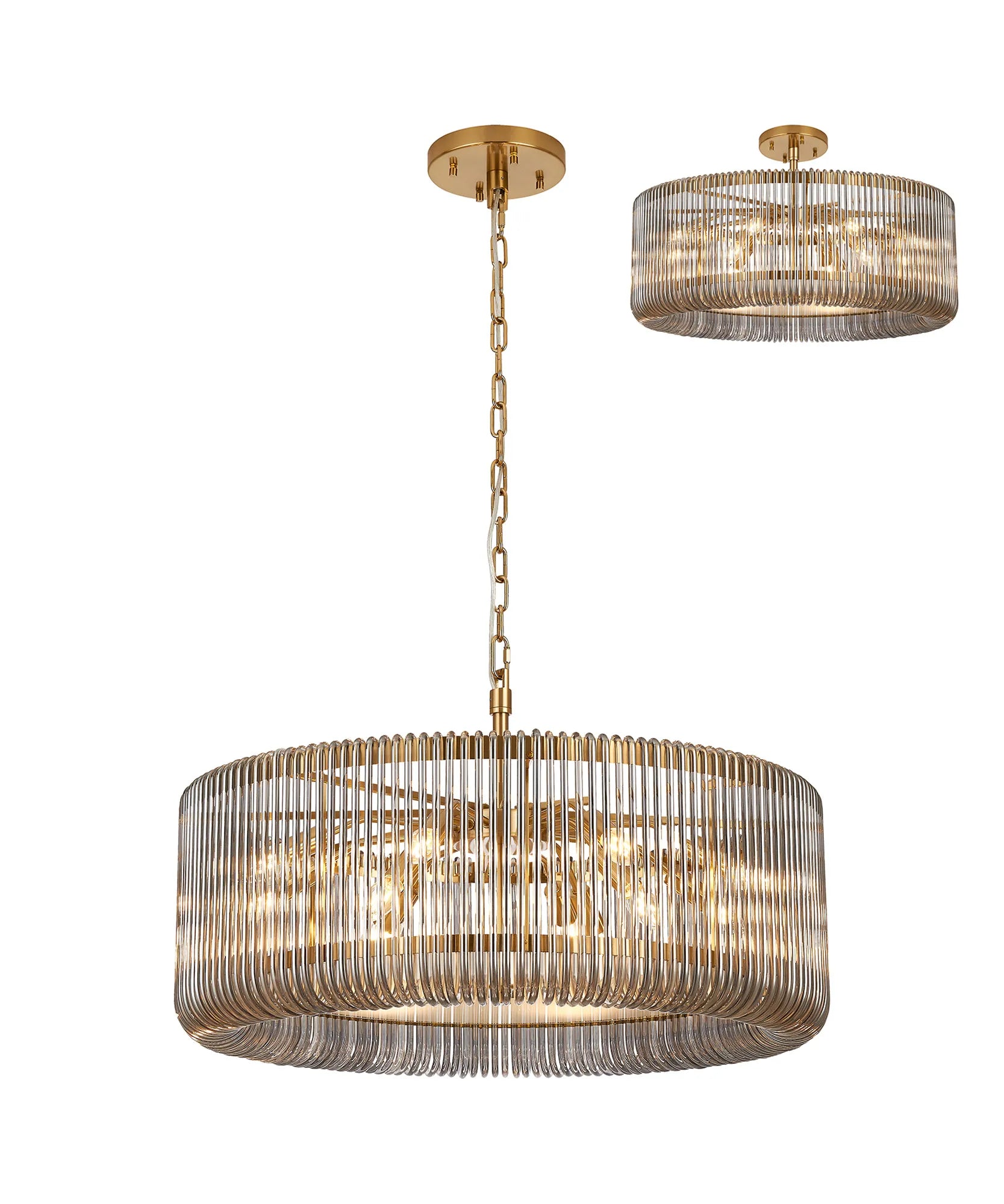 Jonas 9/12/15 Lt Round Pendant/Semi Ceiling- Various Finishes & Sizes