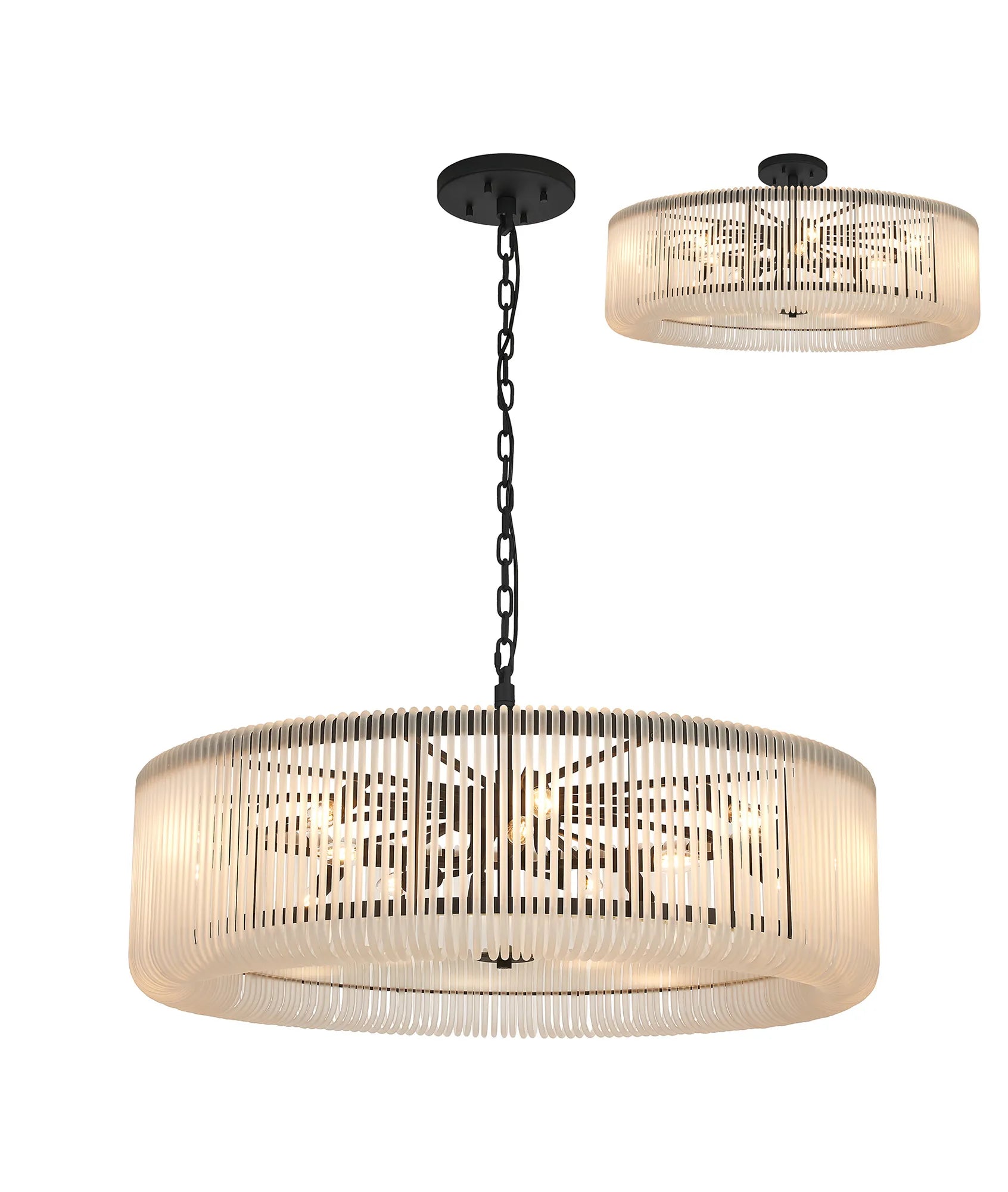 Jonas 9/12/15 Lt Round Pendant/Semi Ceiling- Various Finishes & Sizes
