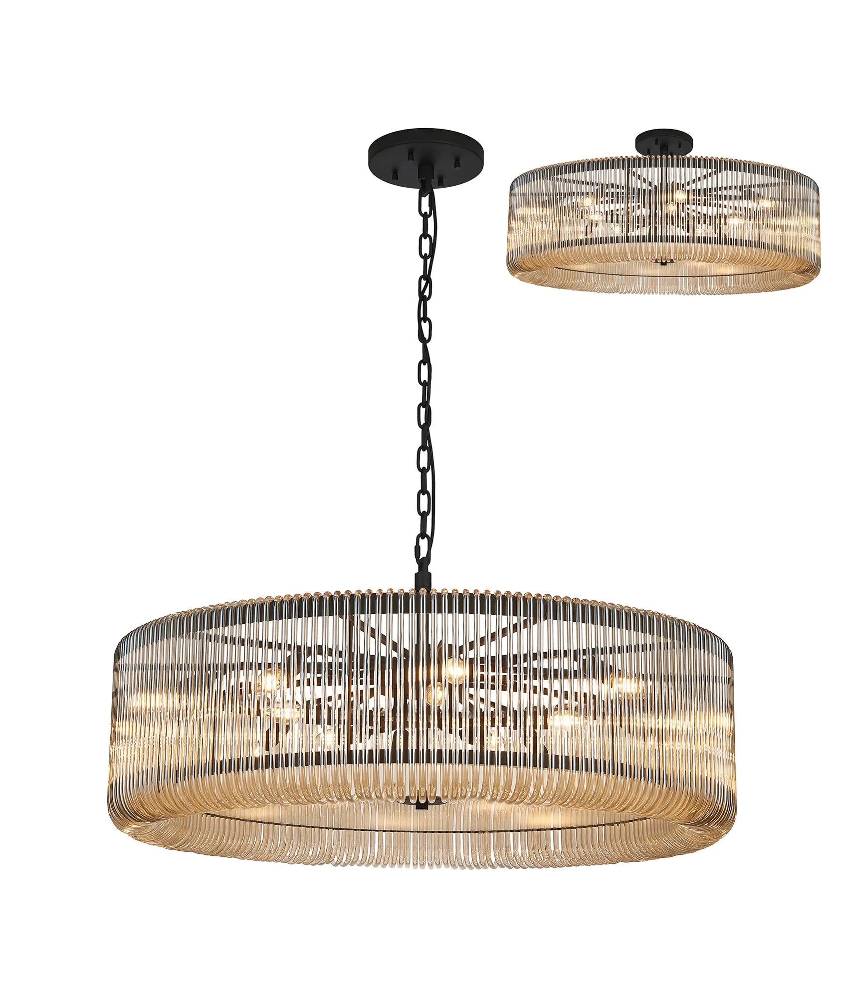 Jonas 9/12/15 Lt Round Pendant/Semi Ceiling- Various Finishes & Sizes