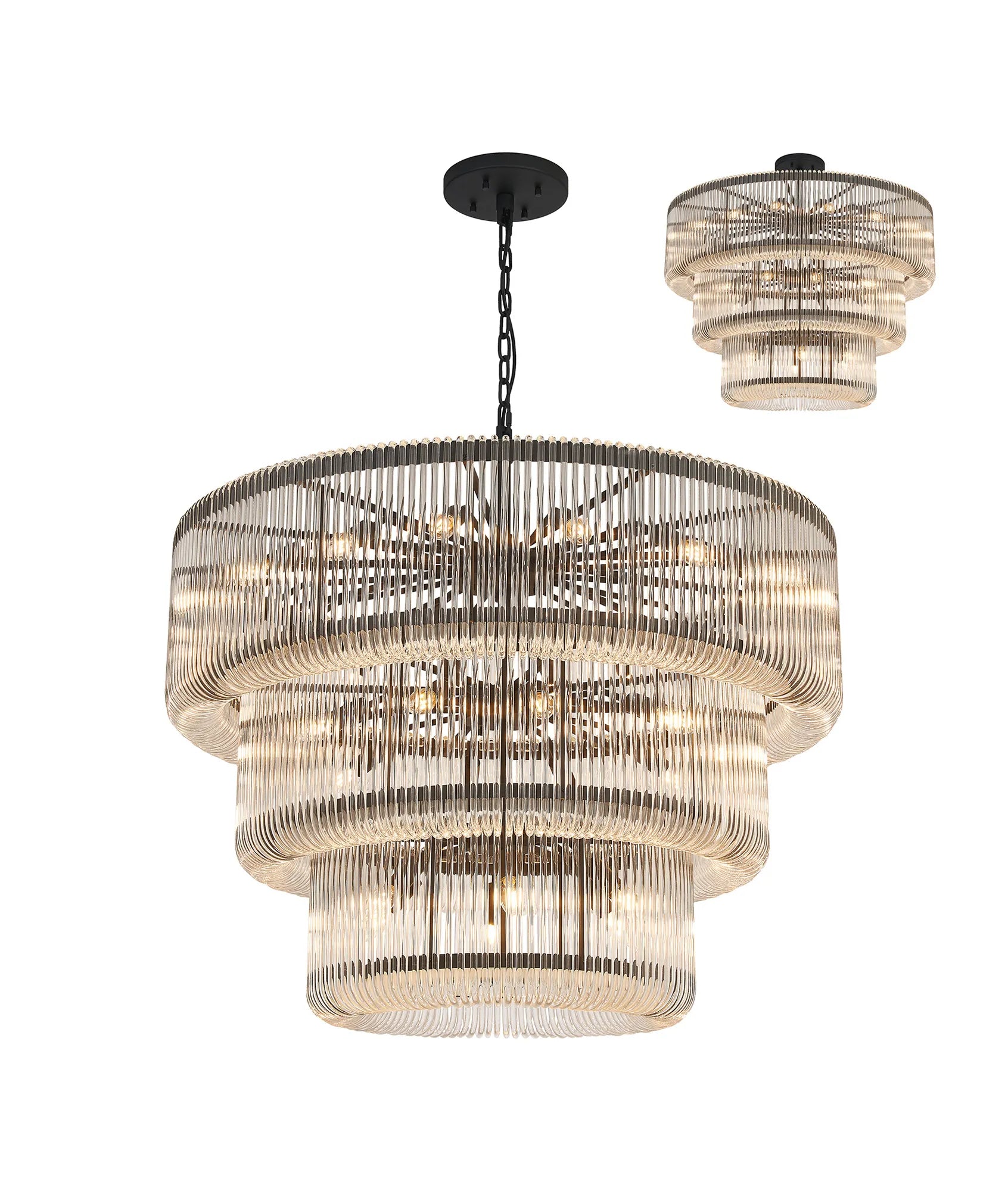 Jonas 2/3 Tier Chandelier- Various Finishes