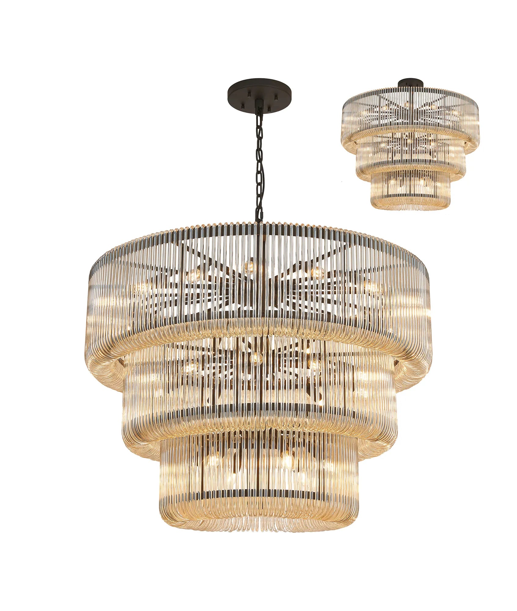 Jonas 2/3 Tier Chandelier- Various Finishes