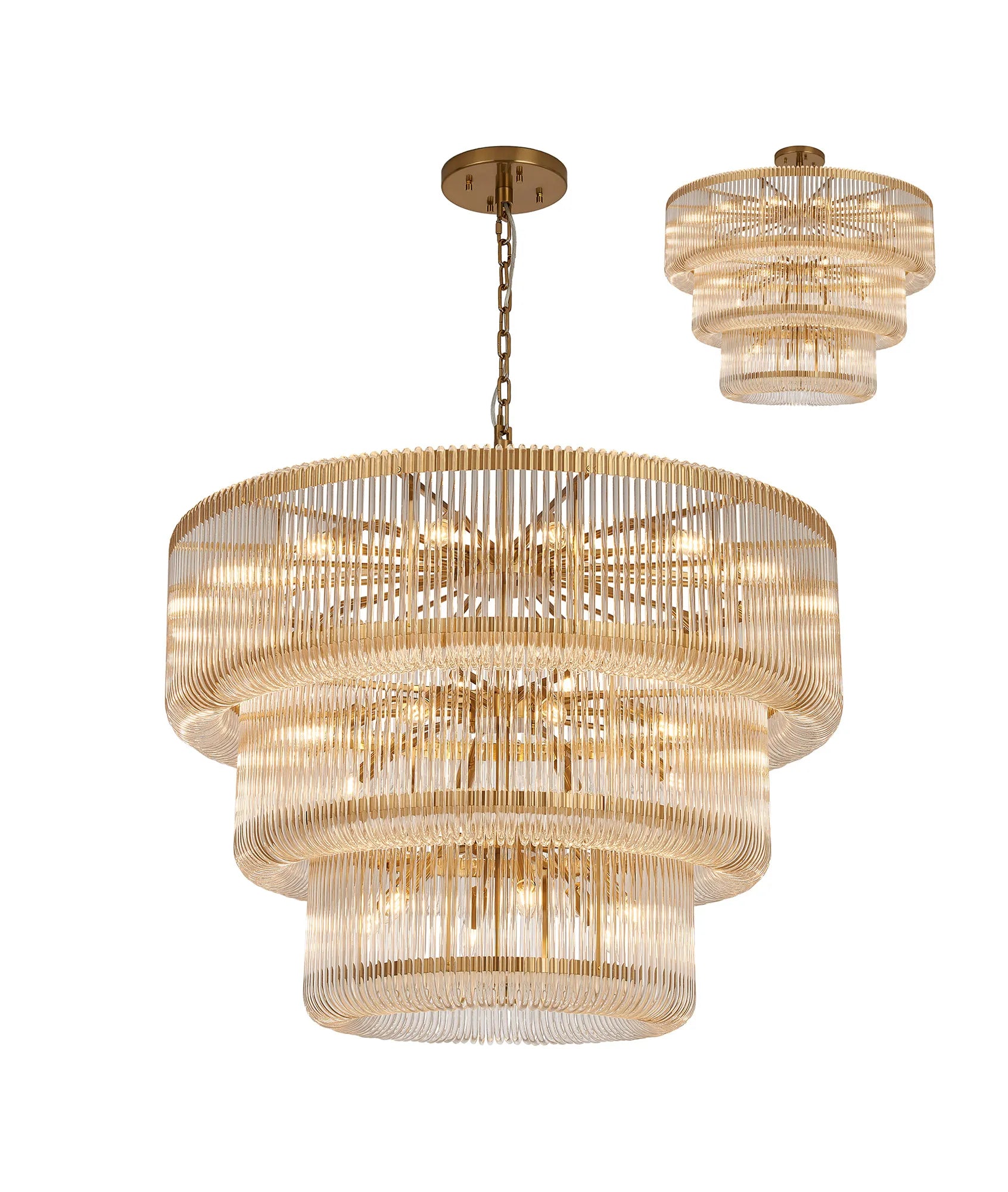 Jonas 2/3 Tier Chandelier- Various Finishes