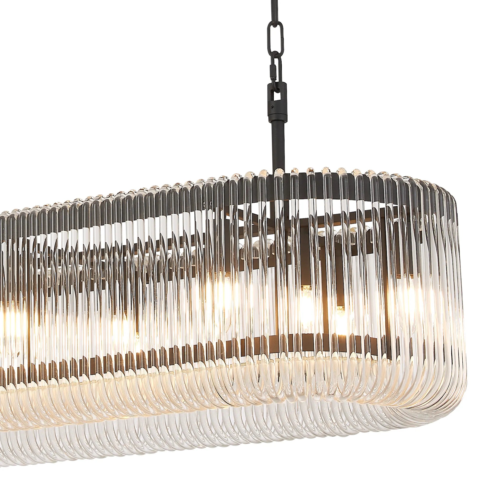 Jonas 100 x 35cm Oval Linear Pendant/Semi Ceiling- Various Finishes