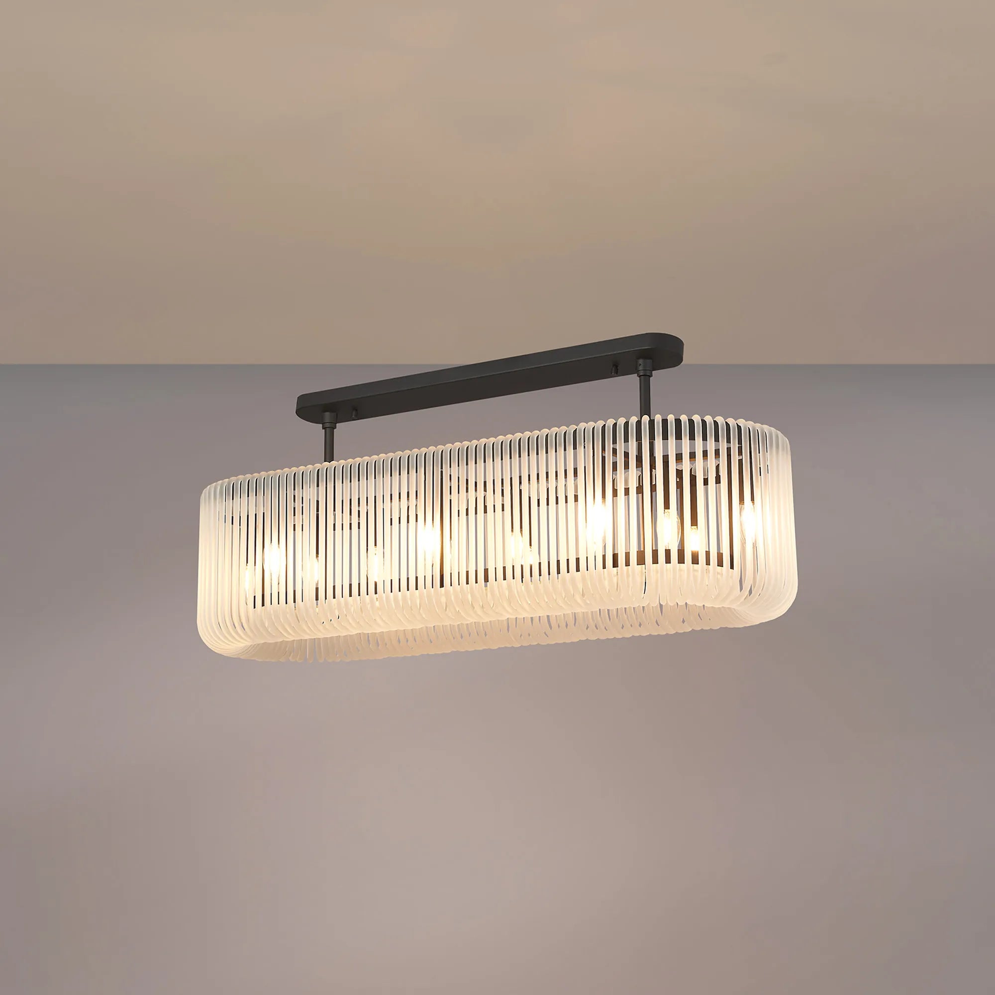 Jonas 100 x 35cm Oval Linear Pendant/Semi Ceiling- Various Finishes