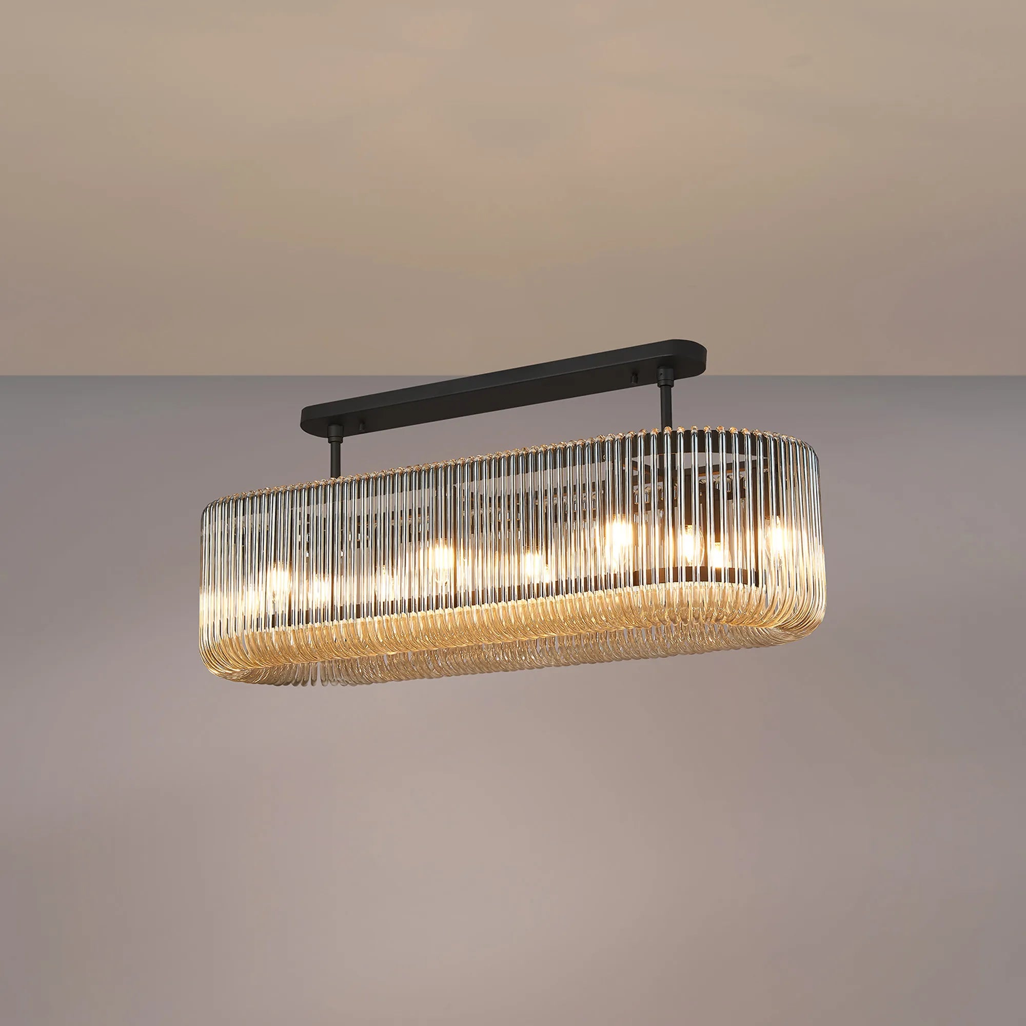Jonas 100 x 35cm Oval Linear Pendant/Semi Ceiling- Various Finishes