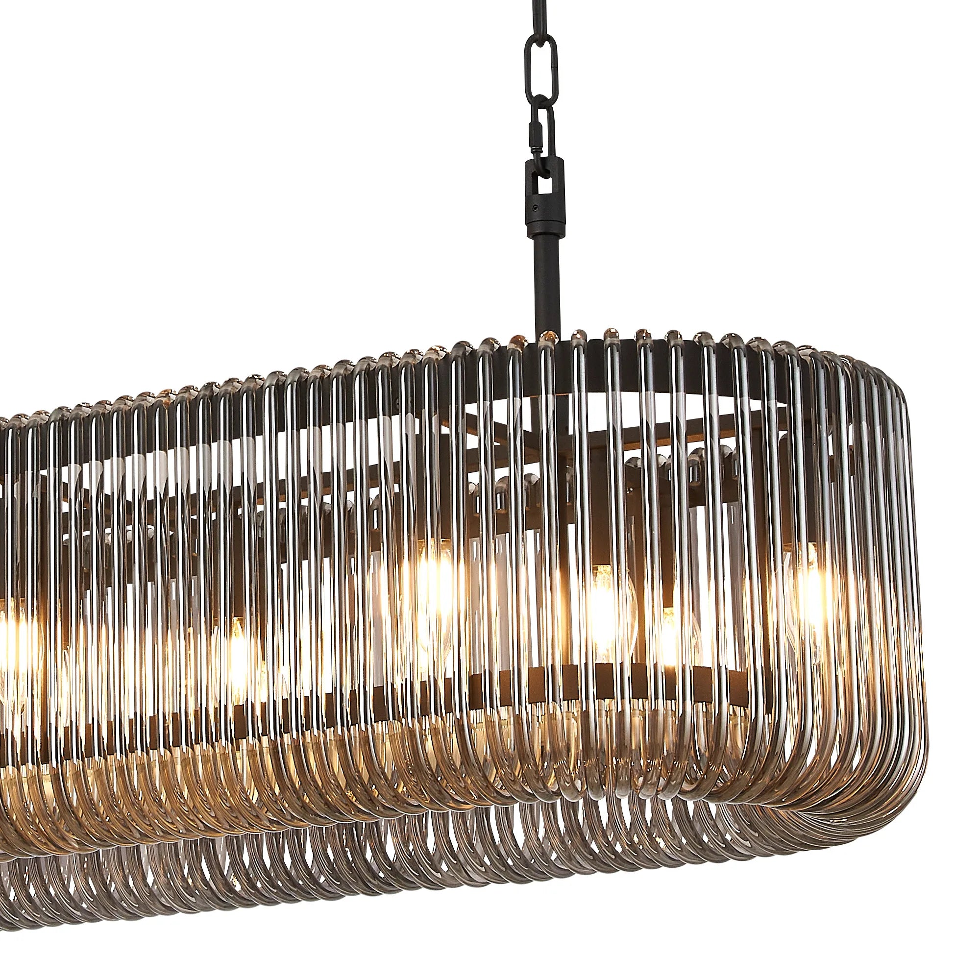 Jonas 100 x 35cm Oval Linear Pendant/Semi Ceiling- Various Finishes