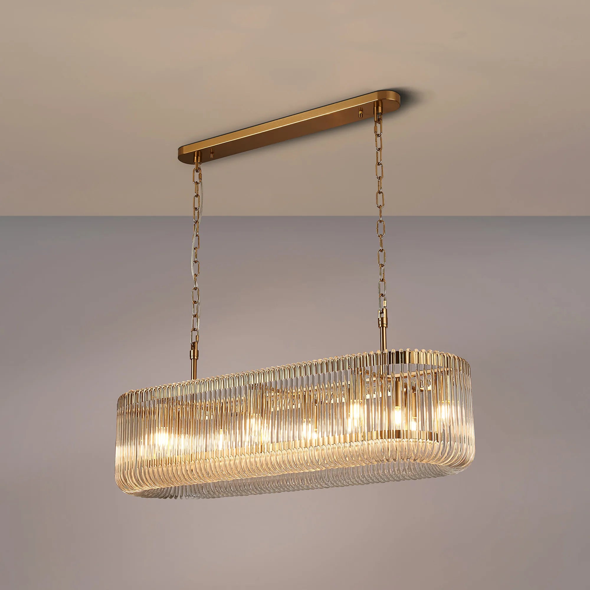 Jonas 100 x 35cm Oval Linear Pendant/Semi Ceiling- Various Finishes