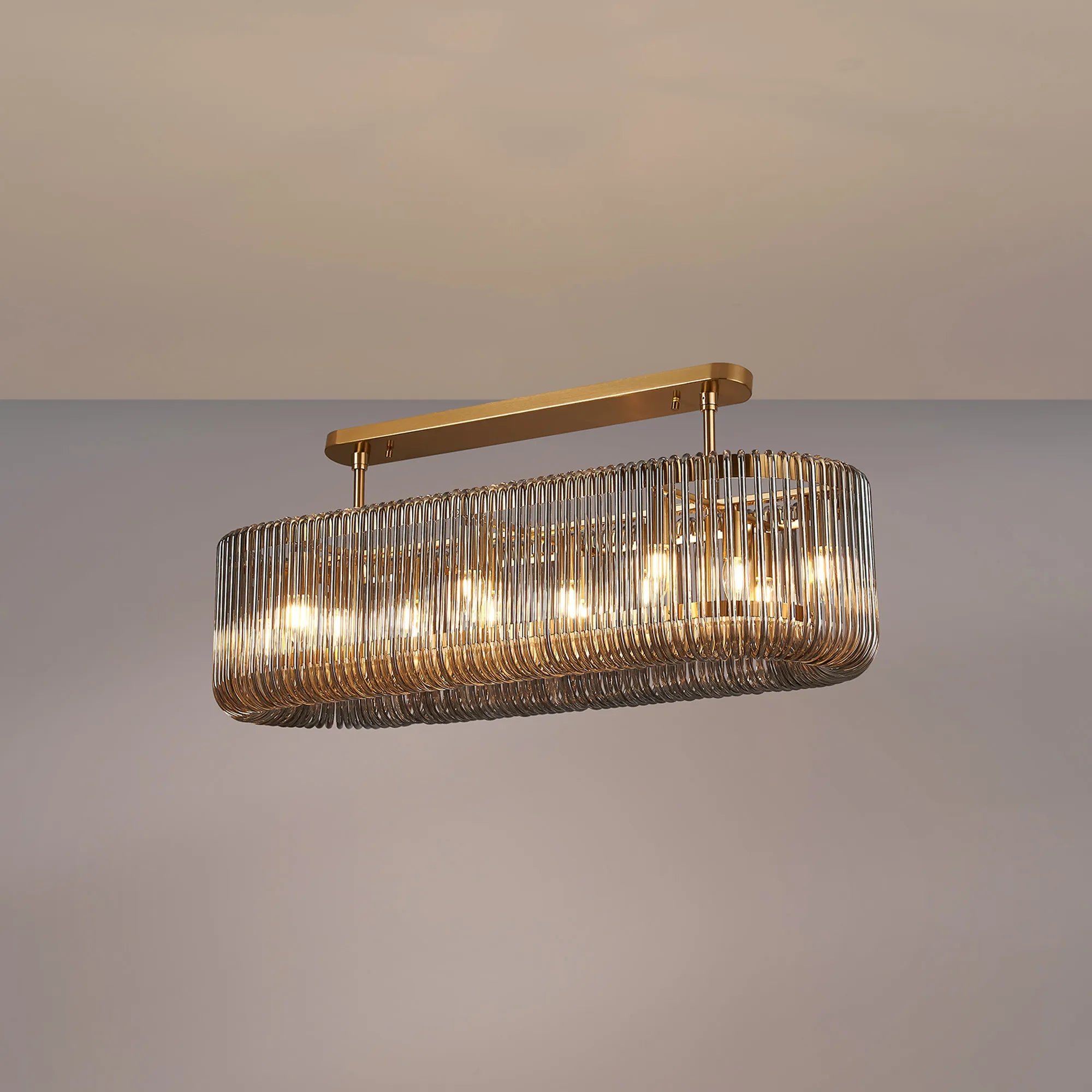 Jonas 100 x 35cm Oval Linear Pendant/Semi Ceiling- Various Finishes