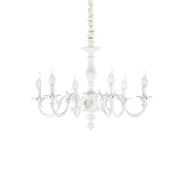 Justine Centre Ceiling Light 6/8Lt - White Finish - Cusack Lighting