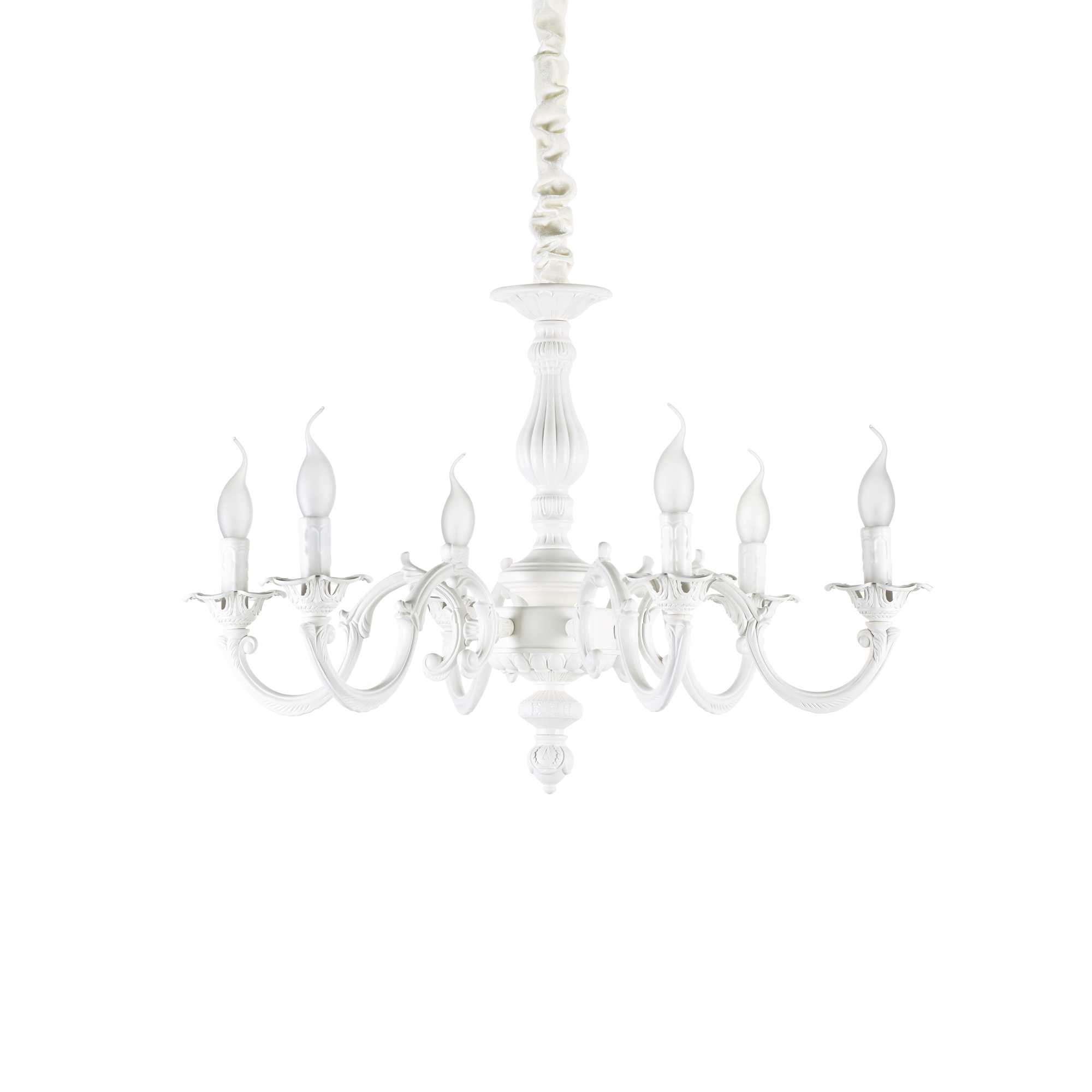 Justine Centre Ceiling Light 6/8Lt - White Finish - Cusack Lighting