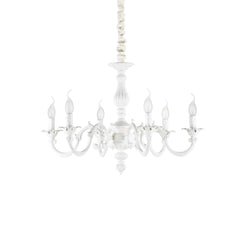 Justine Centre Ceiling Light 6/8Lt - White Finish - Cusack Lighting