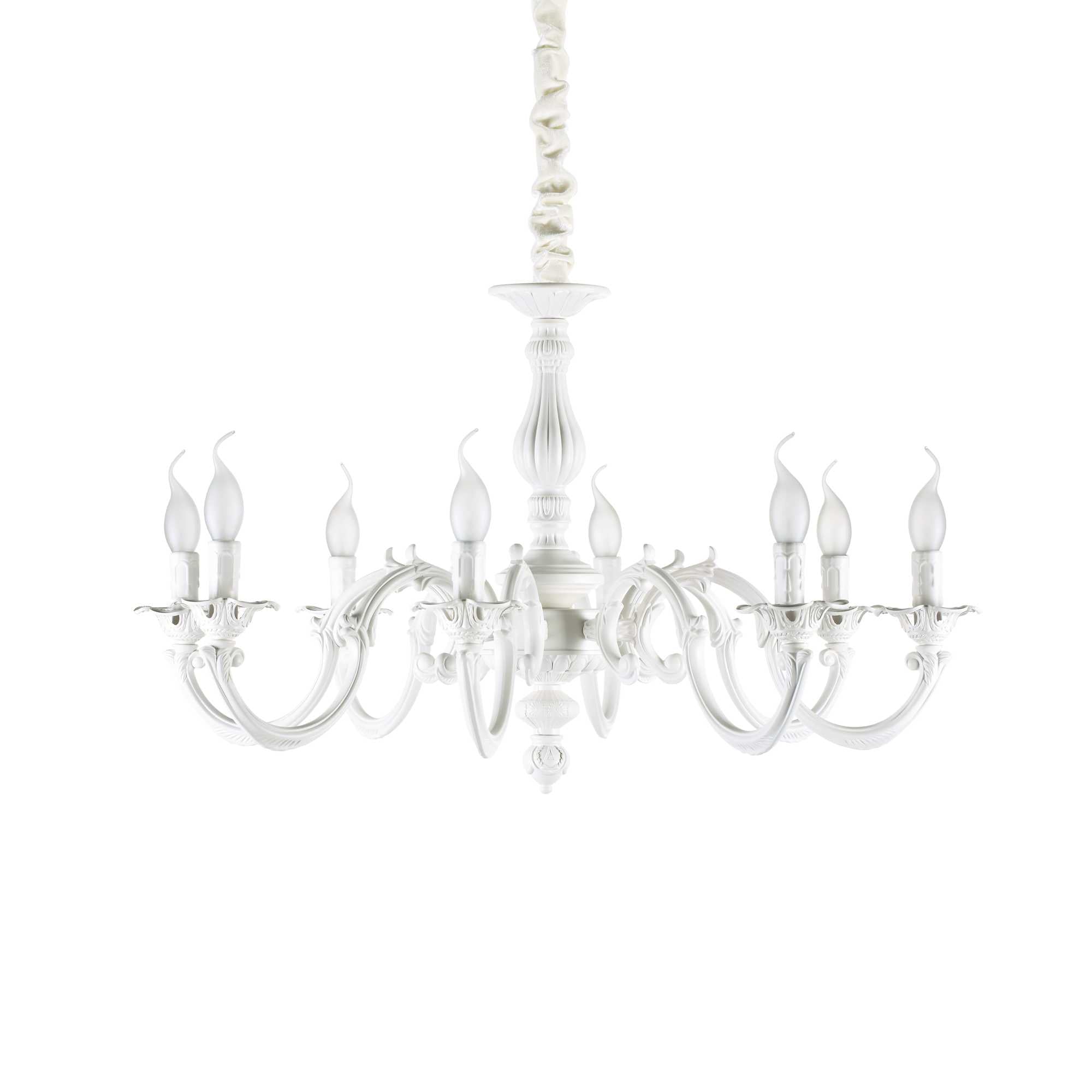 Justine Centre Ceiling Light 6/8Lt - White Finish - Cusack Lighting