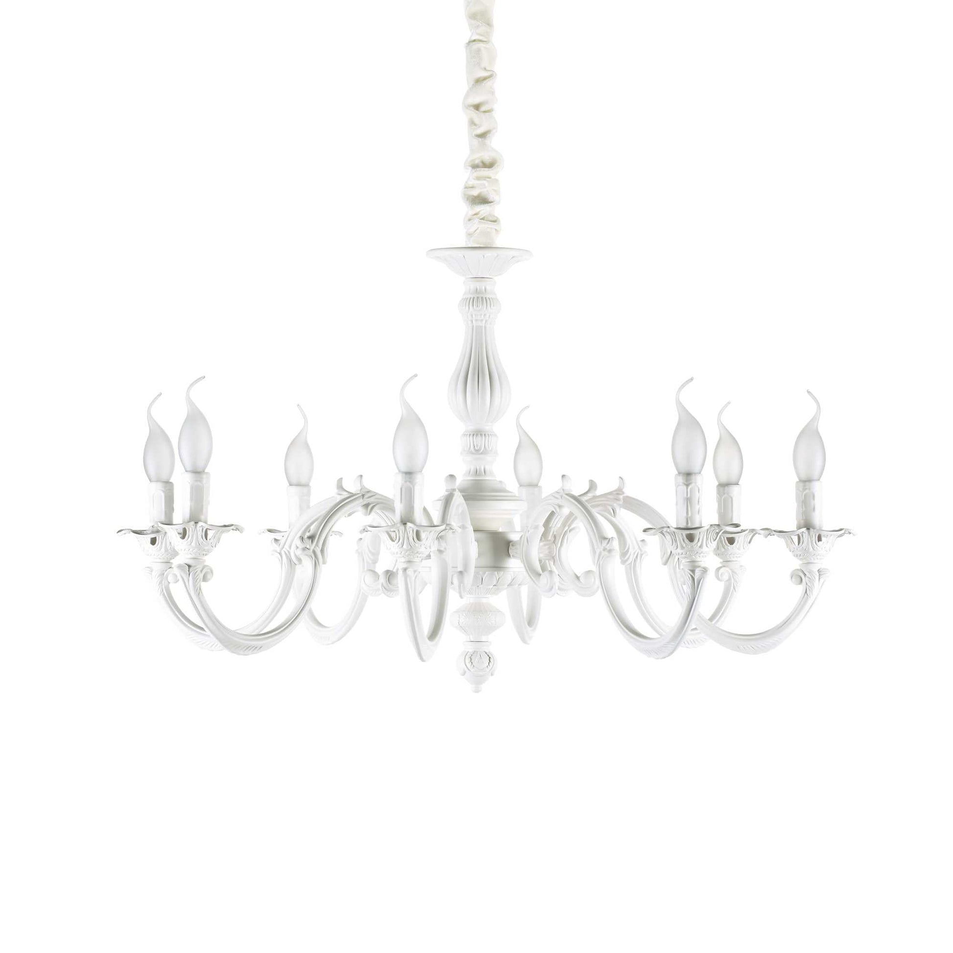 Justine Centre Ceiling Light 6/8Lt - White Finish - Cusack Lighting