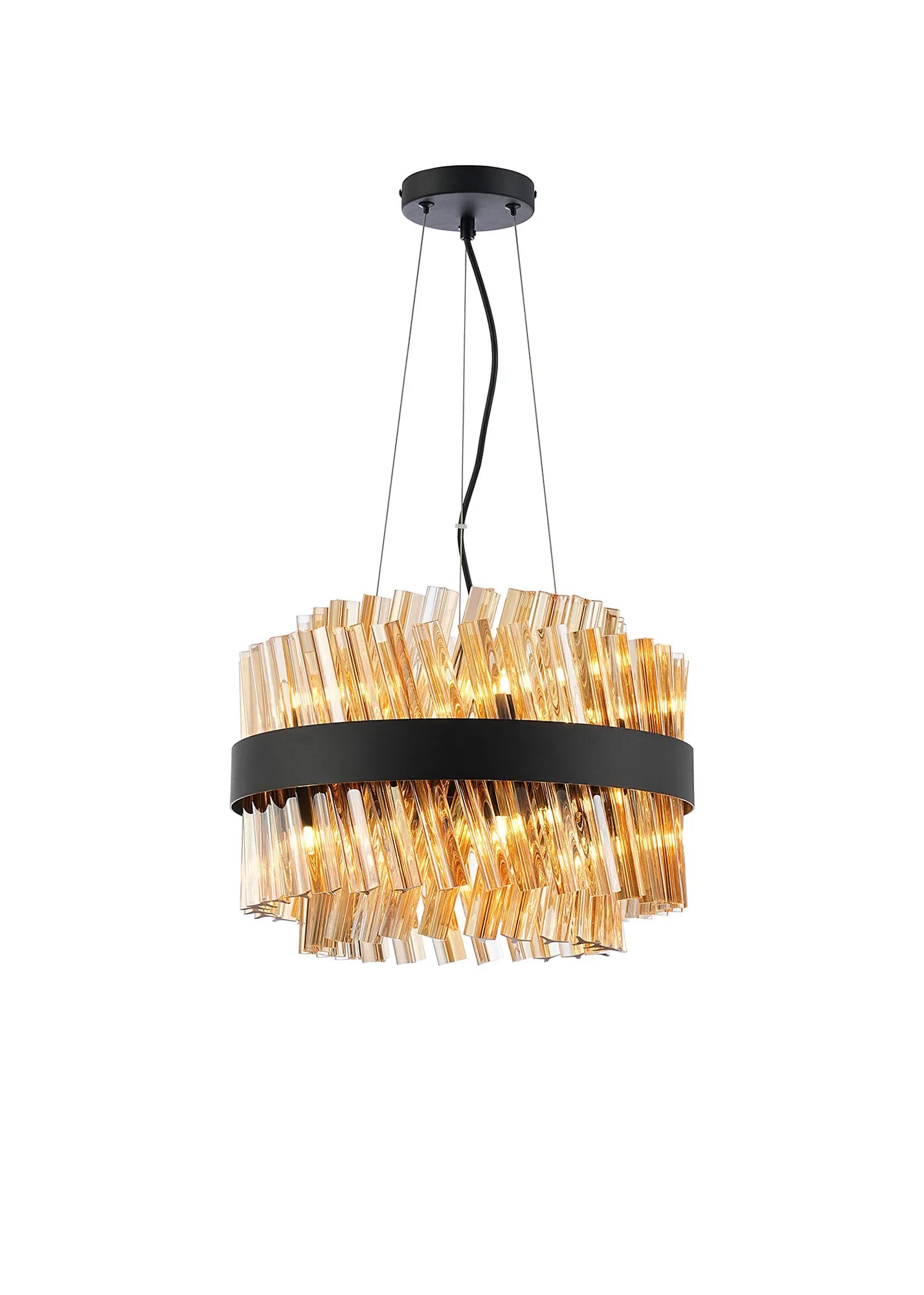 Bellina 6/10Lt Round Pendant, Brass/Nickel/Black - Various Finishes