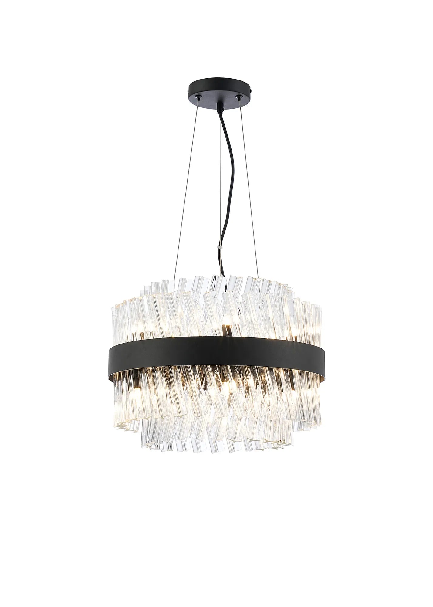Bellina 6/10Lt Round Pendant, Brass/Nickel/Black - Various Finishes