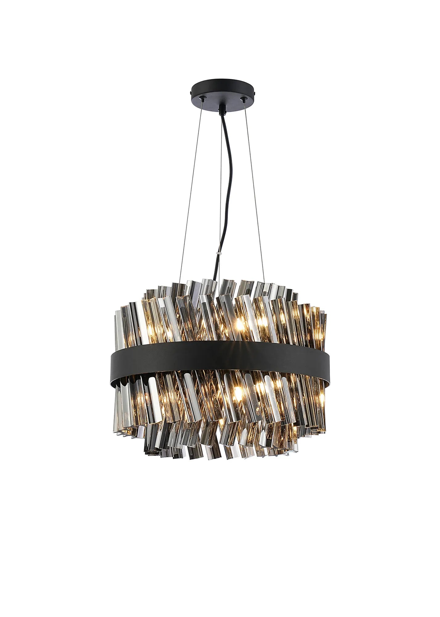 Bellina 6/10Lt Round Pendant, Brass/Nickel/Black - Various Finishes