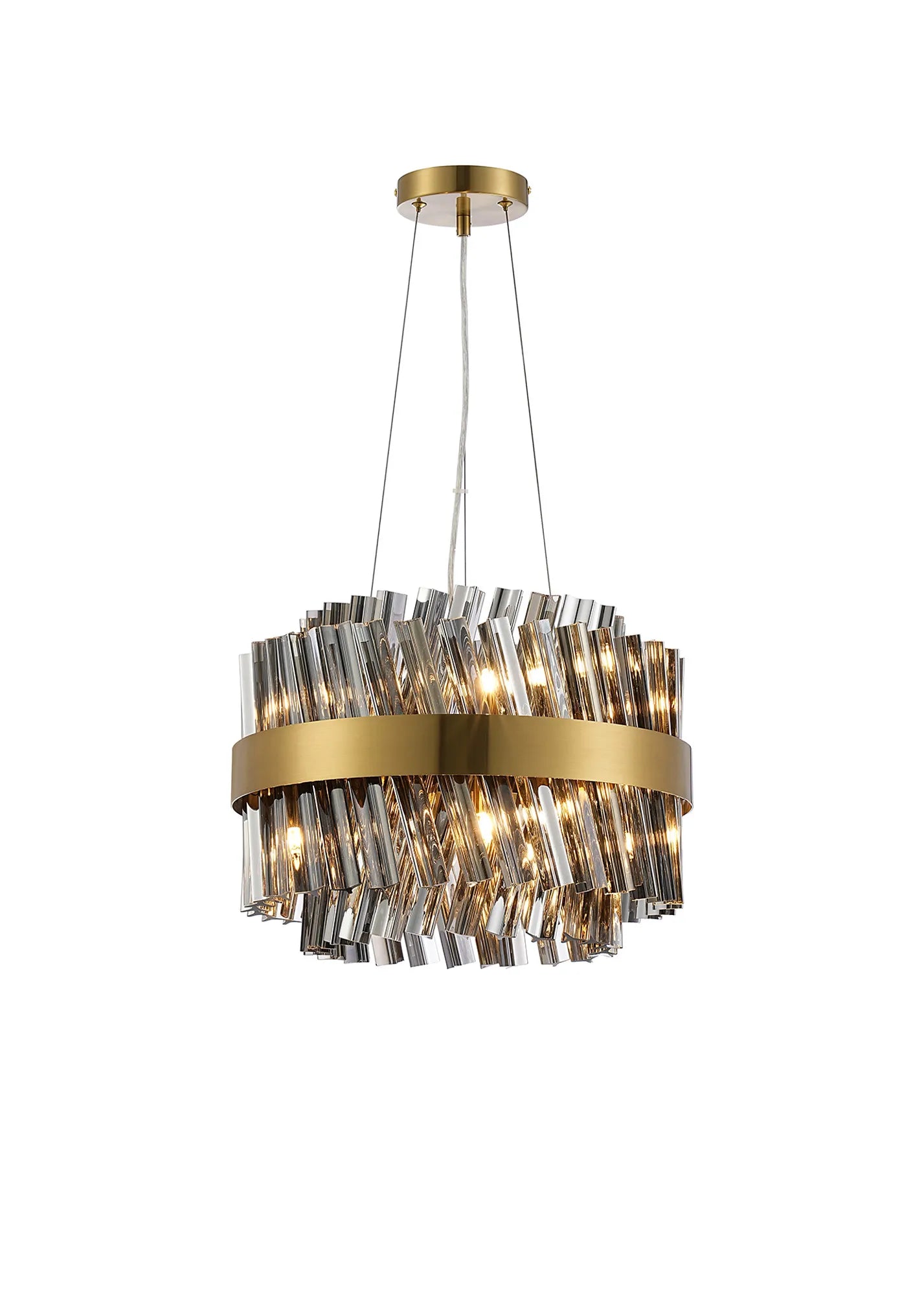 Bellina 6/10Lt Round Pendant, Brass/Nickel/Black - Various Finishes